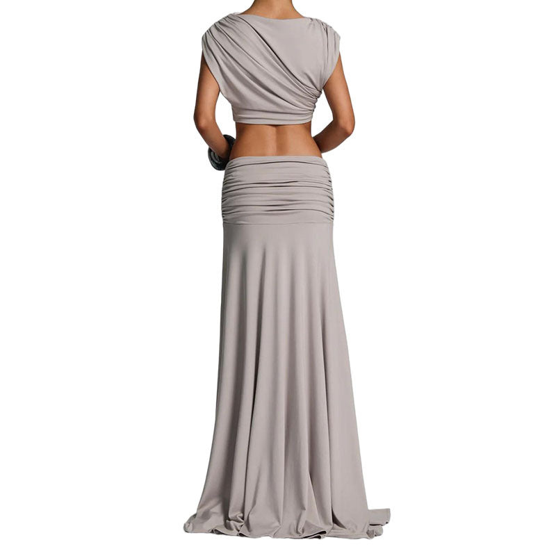 Damen elegantes Wickelkleid mit Rüschendetails Echo Archiv
