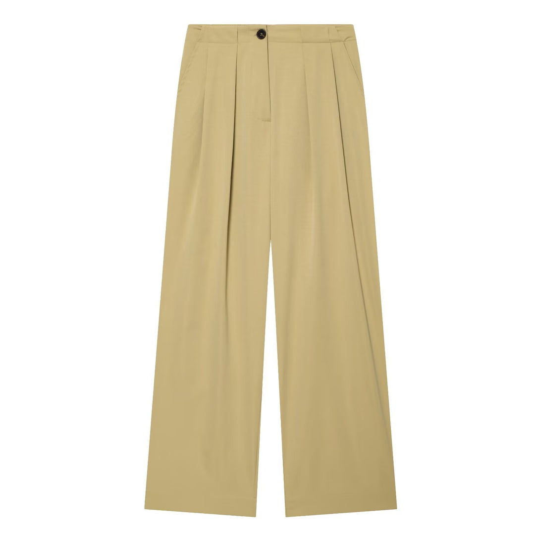 Damen Hochtaillierte Palazzo-Hose mit Bundfalten und seitlichen Eingrifftaschen Echo Archiv