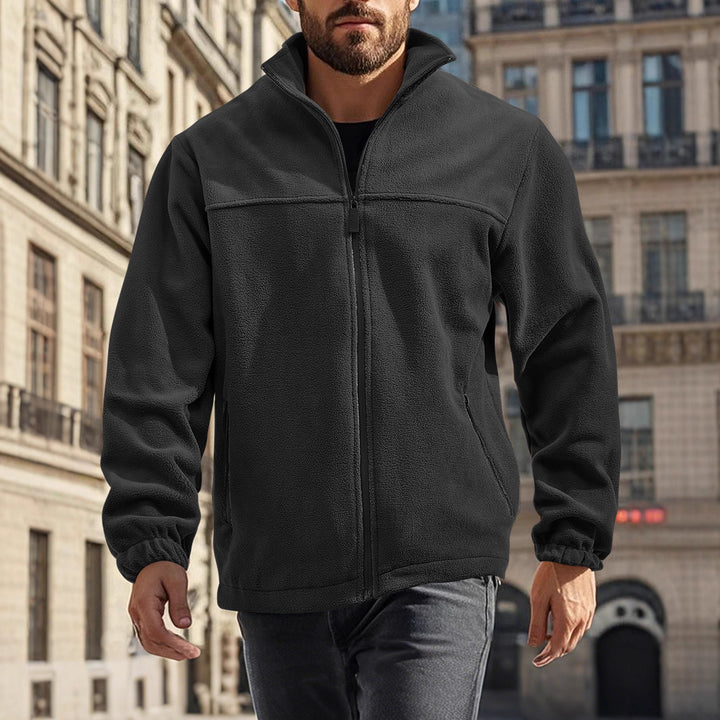 Herren Fleecejacke mit hohem Kragen Echoarchiv