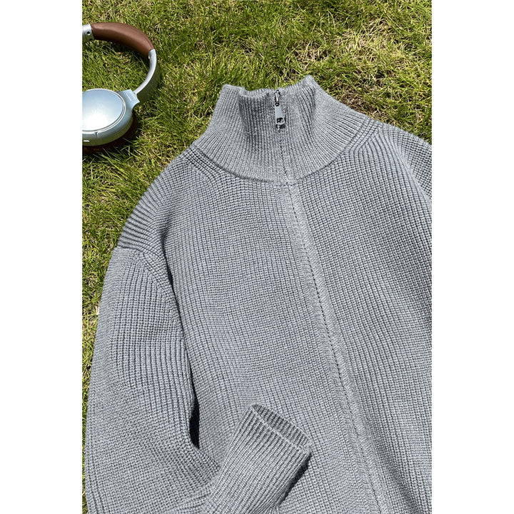 Damen Hochwertiger Strickpullover mit Stehkragen – Mavelle