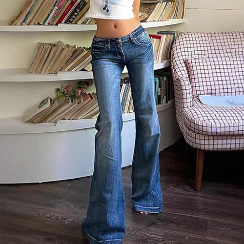 Damen Flared JEchoarchivns mit hohem Bund und Stretch