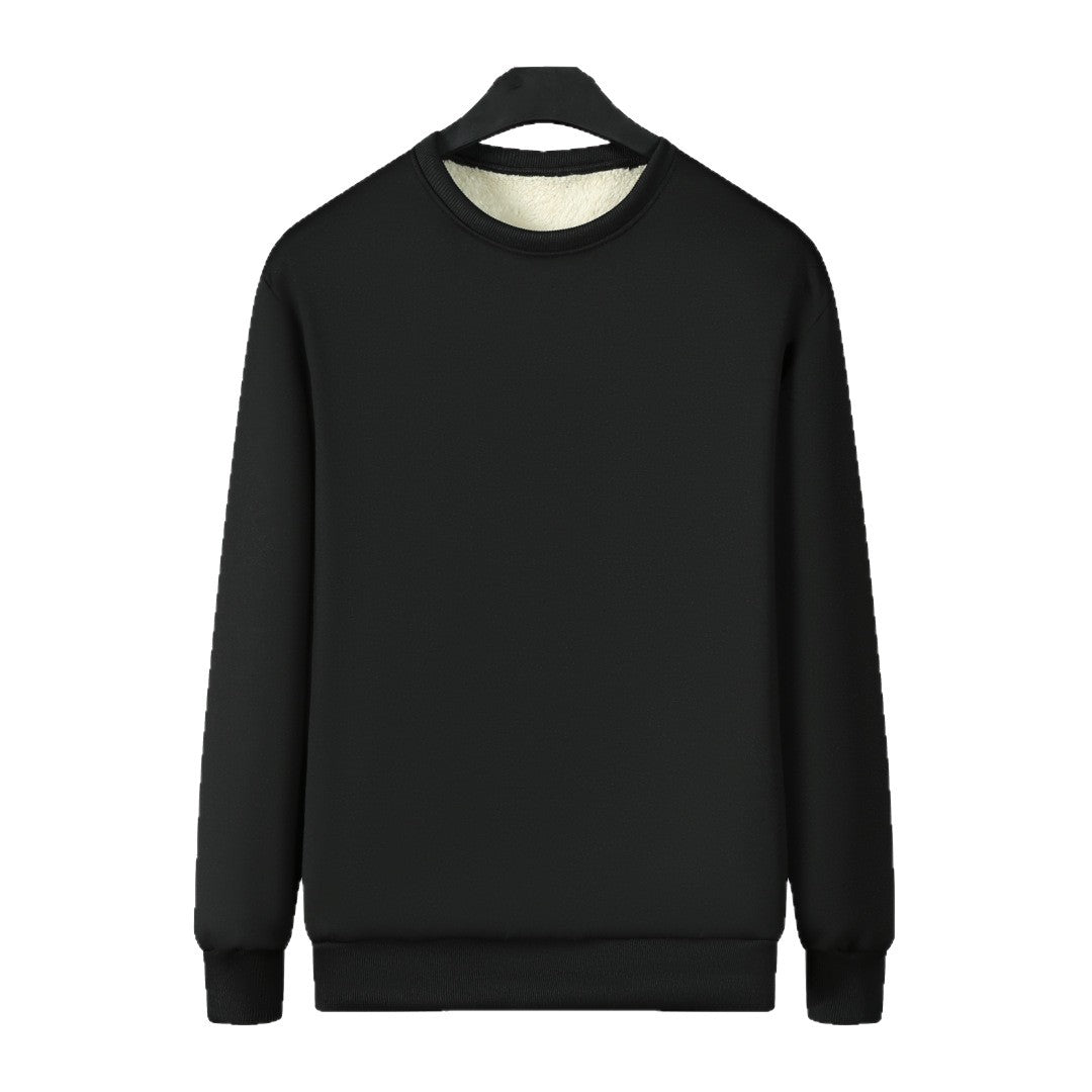 Herren Gefüttertes Rundhals-Sweatshirt mit Teddyfutter & gerippten Bündchen Echo Archiv