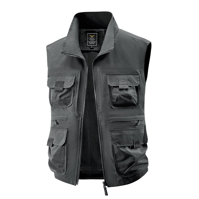 Herren taktische Multifunktionsweste mit zahlreichen Mehrzwecktaschen, leichtem Ripstop & Mesh‑Futter Echo Archiv
