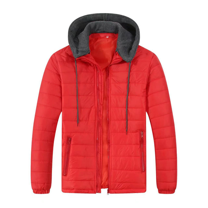 Herren gesteppte Windjacke mit Kapuze Echoarchiv