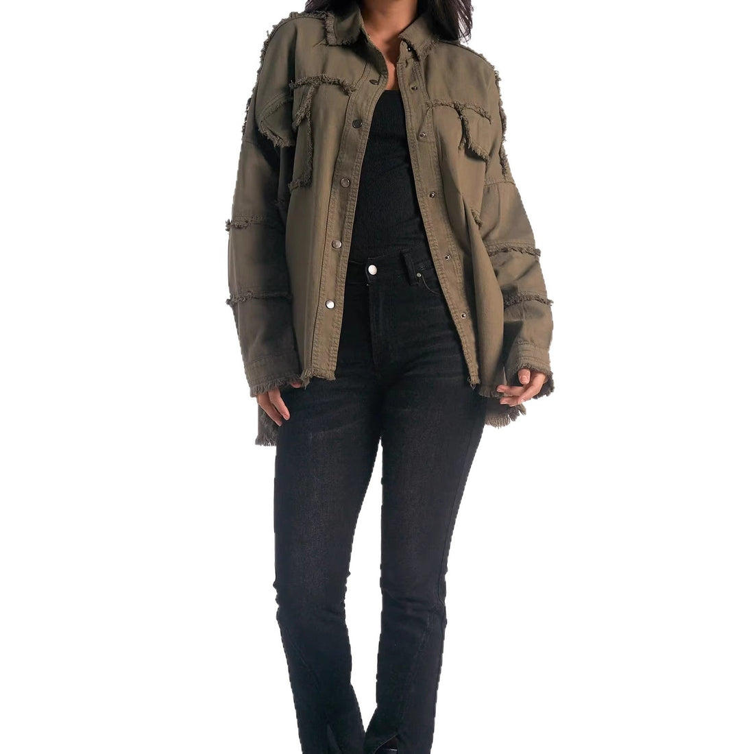 Damen Modische Overshirtjacke – Célinea