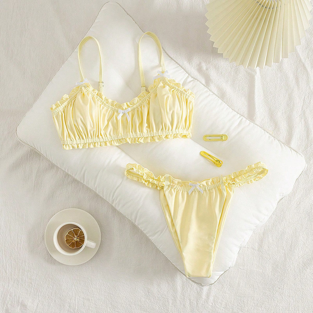 Damen Rüschentop-Bikini mit charmanten Schleifendetails Echo Archiv