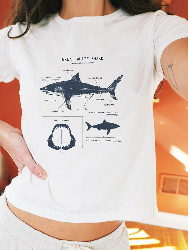Damen T-Shirt mit künstlerischem Katzenmotiv Echo Archiv
