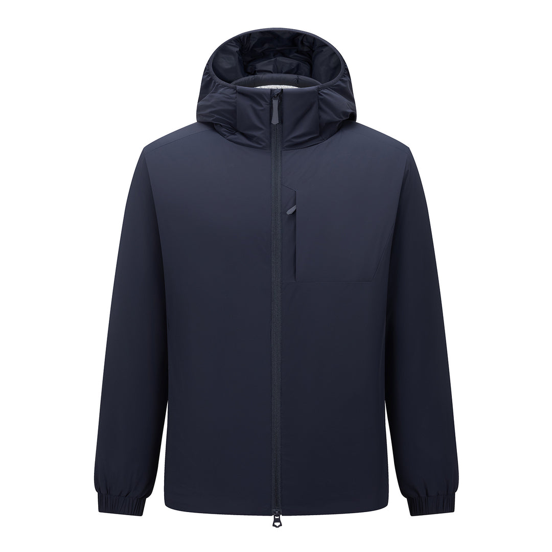 Herren Kapuzen-Softshelljacke mit Zwei-Wege-Reißverschluss, wasserabweisender Membran und Brusttasche Echoarchiv