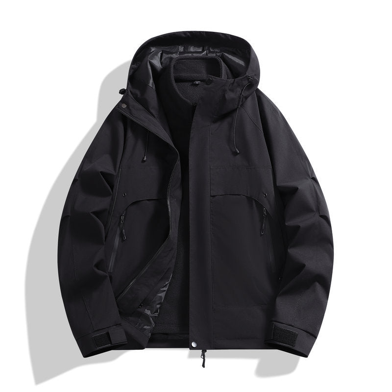 Herren wetterfeste Multifunktionsjacke mit abnehmbarer Kapuze Echoarchiv