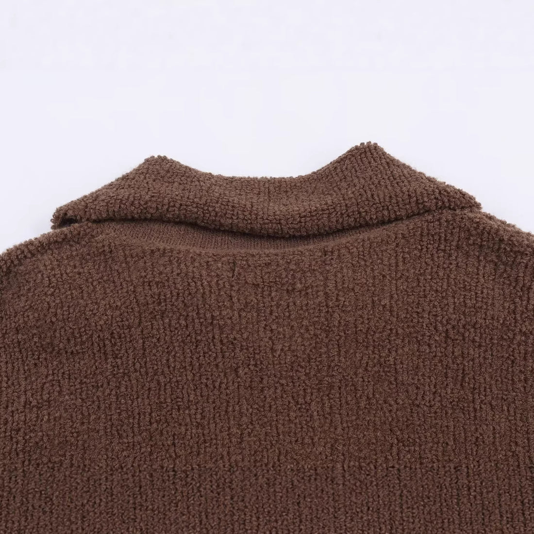 Damen Oversized Teddy-Fleece-Jacke mit Stehkragen und Rippenbund Echoarchiv