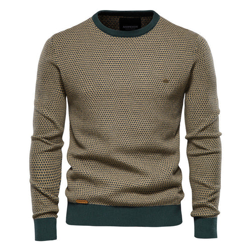 Herren Strickpullover im modernen Wabenmuster mit angenehmem Tragegefühl Echoarchiv