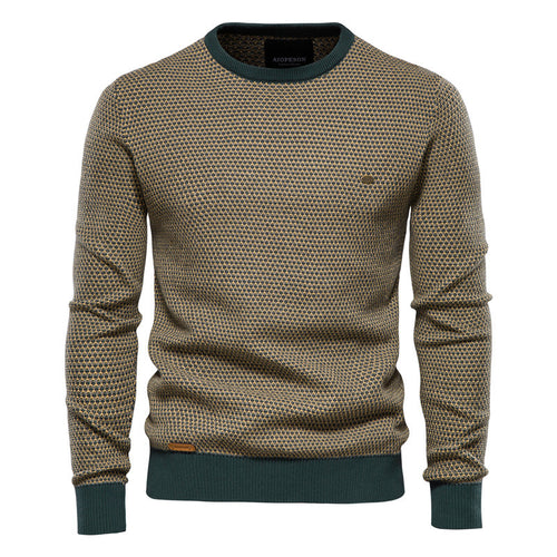 Herren Strickpullover im modernen Wabenmuster mit angenehmem Tragegefühl Echoarchiv