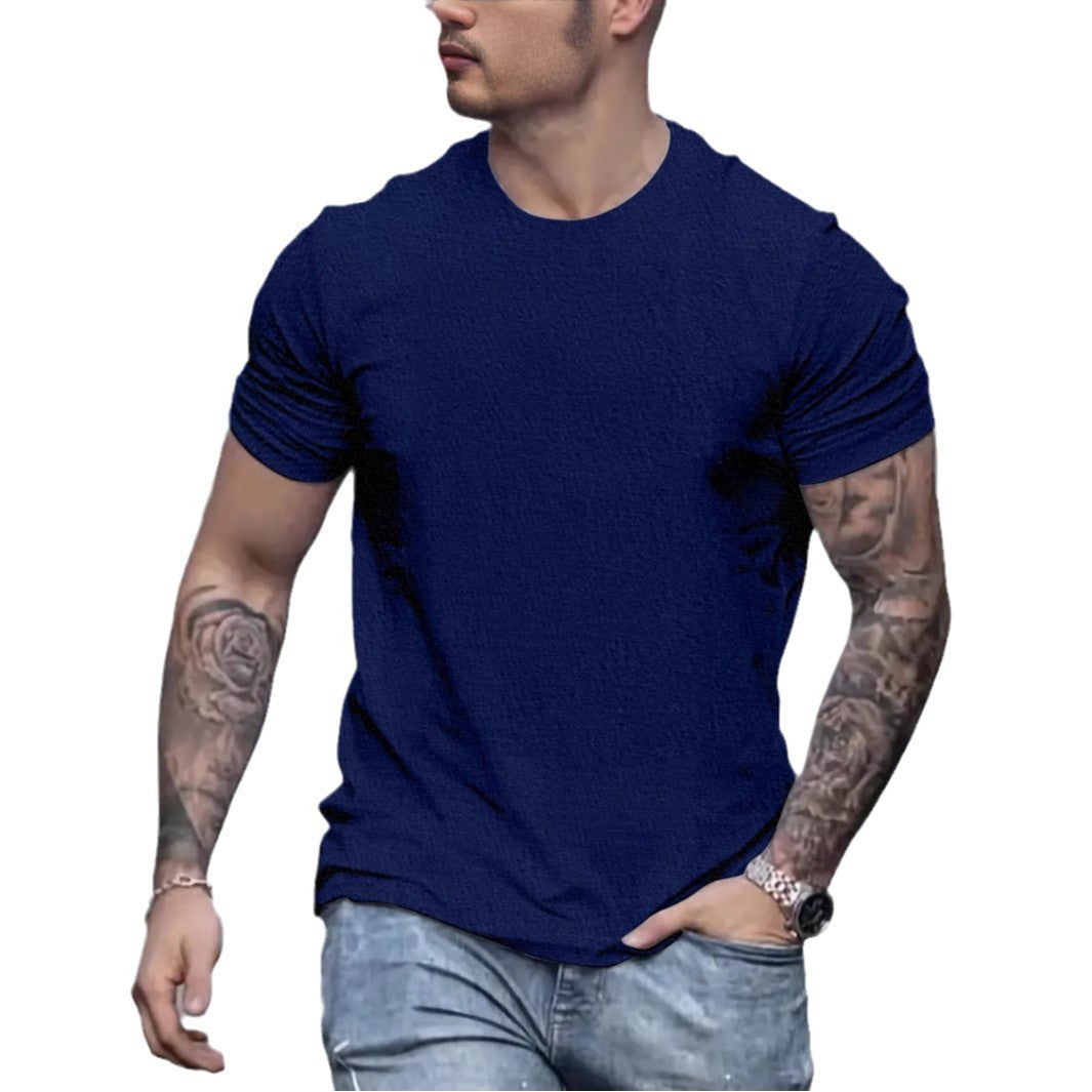 Herren lässiges T-Shirt mit strukturierter Oberfläche und bequemem Schnitt Echoarchiv