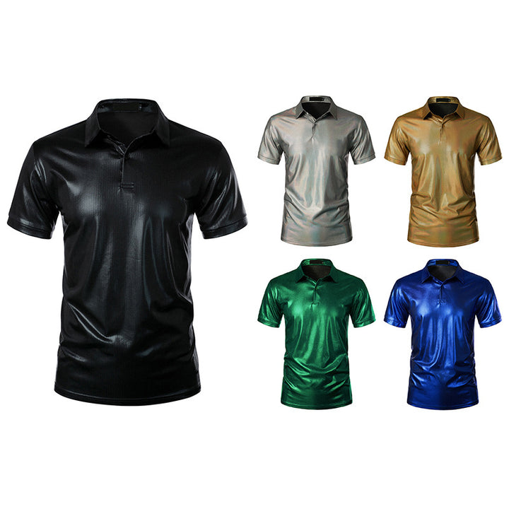 Herren Sport Polo-Shirt mit glänzender Oberfläche und atmungsaktiver Funktionalität Echoarchiv