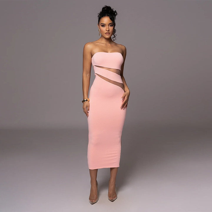 Damen Off-Shoulder Maxikleid mit raffinierten Cut-Out-Details und tailliertem Schnitt Echo Archiv