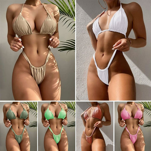 Damen Triangel-Bikini mit hohem Beinausschnitt Echo Archiv