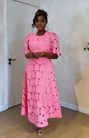 Damen nan zweiteiliges florales Spitzenkleid mit Midirock und kurzem Oberteil Echo Archiv