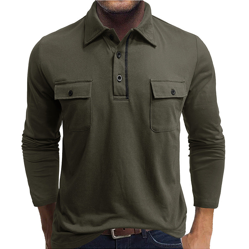 Herren Poloshirt mit modischen Taschen Echoarchiv