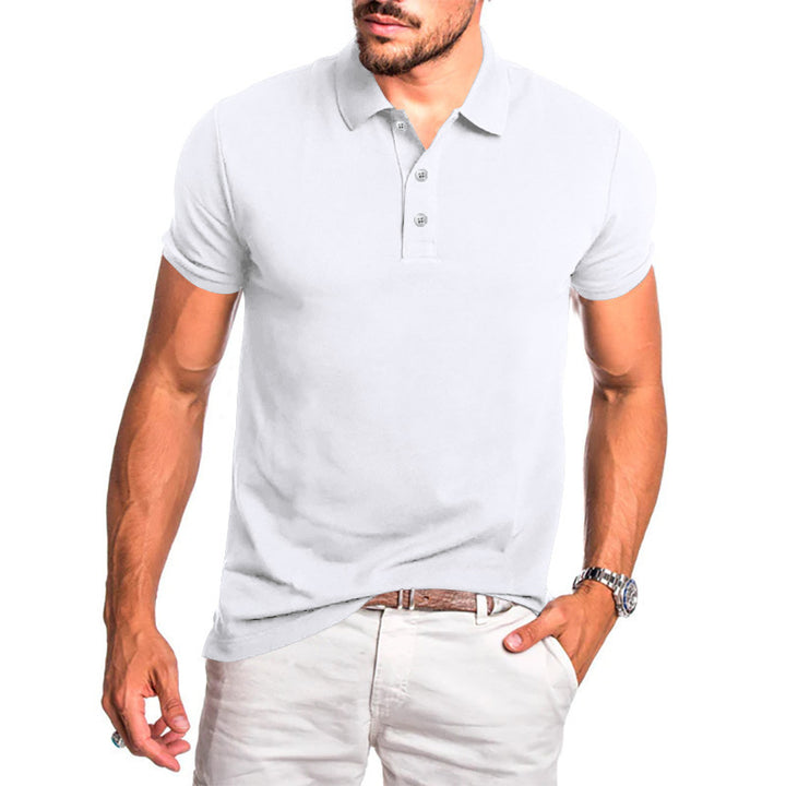 Herren lässiges Polohemd aus atmungsaktiver Baumwolle mit modernem Kragen und eleganten Knöpfen Echoarchiv