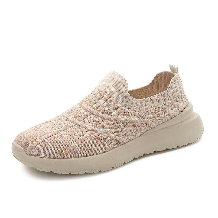 Damen nan sockenähnlicher Komfort-Slipper mit strukturiertem Strickobermaterial und gedämpfter EVA-Keilsohle Echo Archiv