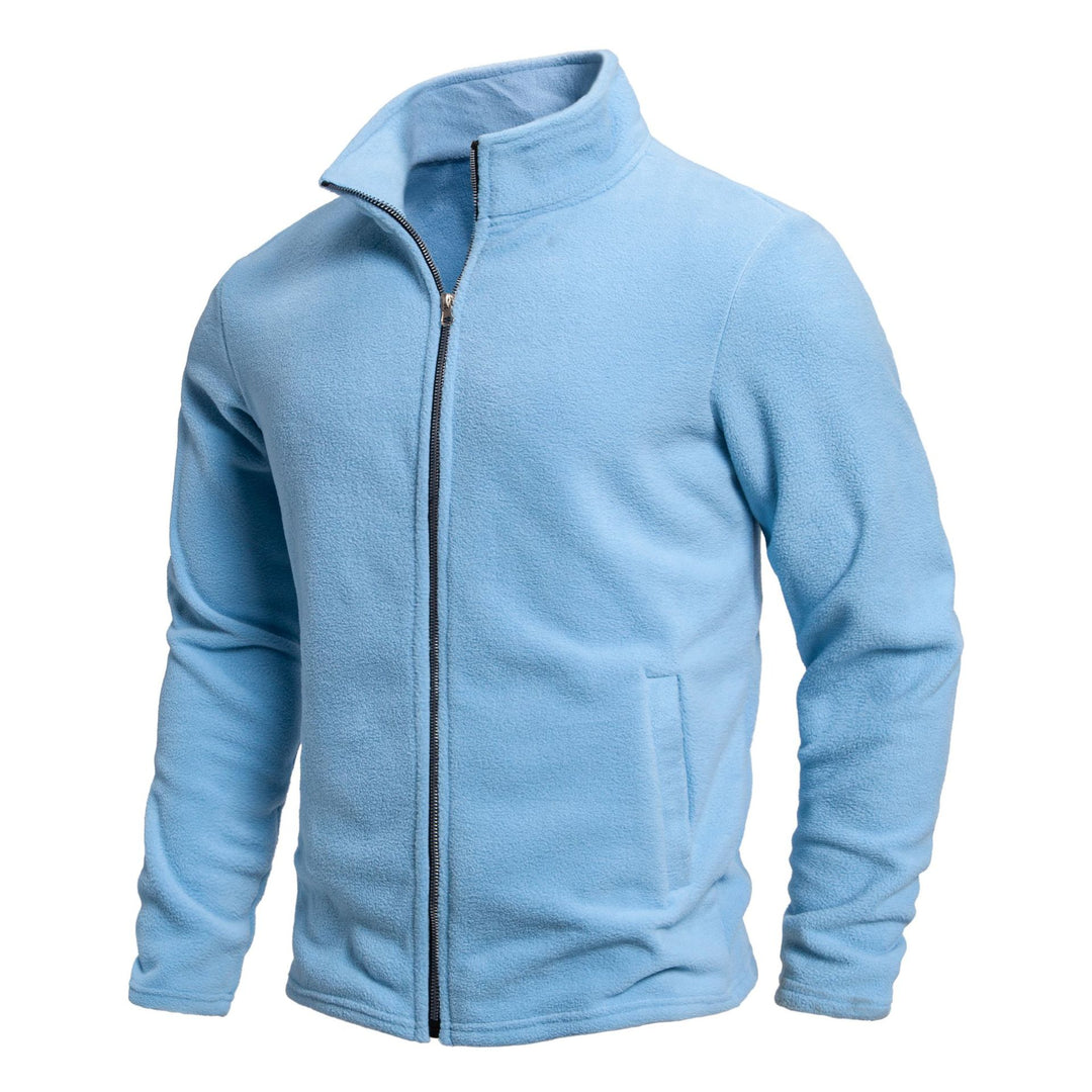 Herren Fleecejacke mit hohem Kragen und praktischen Taschen Echoarchiv