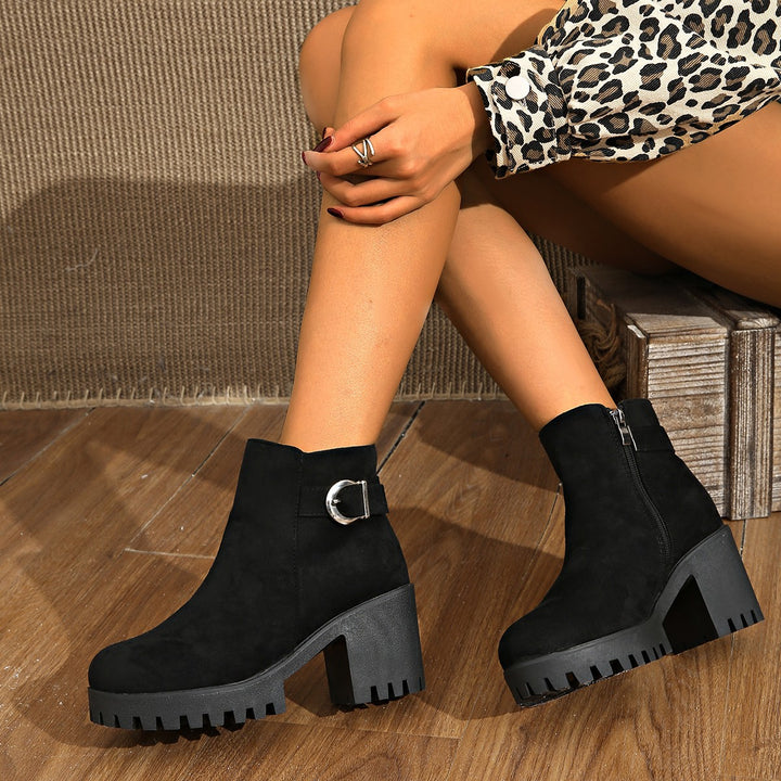 Damen Modische Kick-High Stiefeletten Echo Archiv
