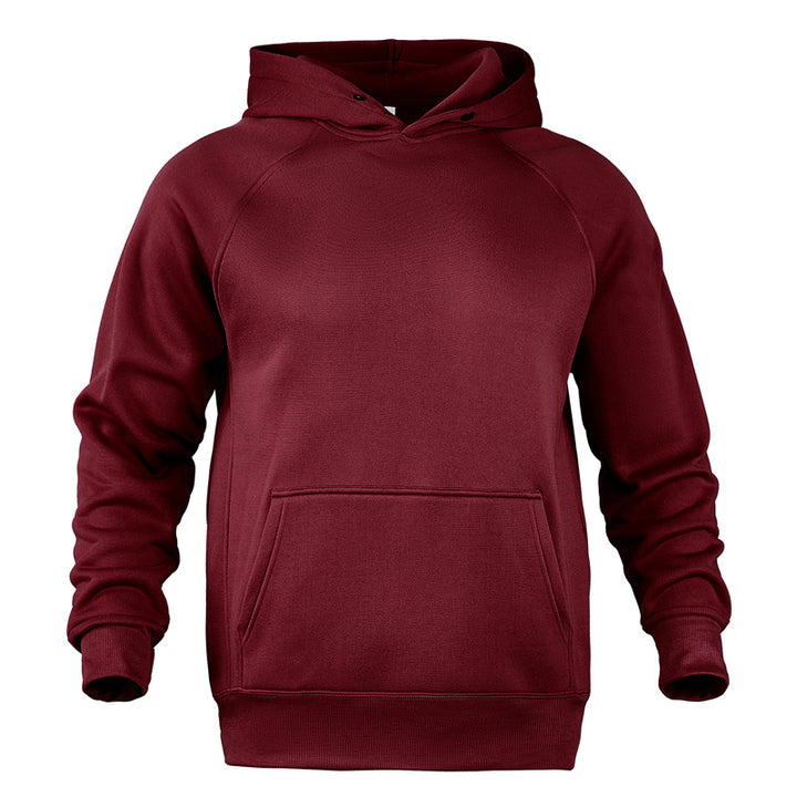 Unisex nan weicher Baumwollfleece Kapuzenpullover mit Kängurutasche und Raglanärmeln Echo Archiv