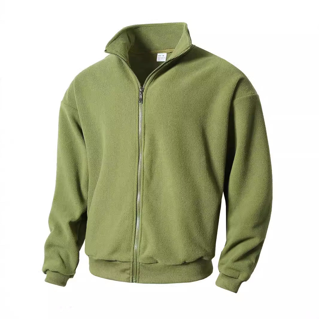Herren Fleecejacke mit hohem Kragen und Reißverschluss Echoarchiv