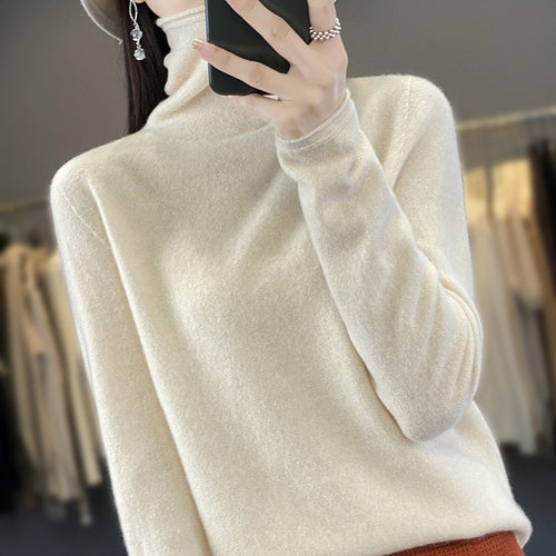 Damen Weicher Feinstrick-Rollkragenpullover mit kaschmirähnlicher Haptik und verlängerten Bündchen Echoarchiv