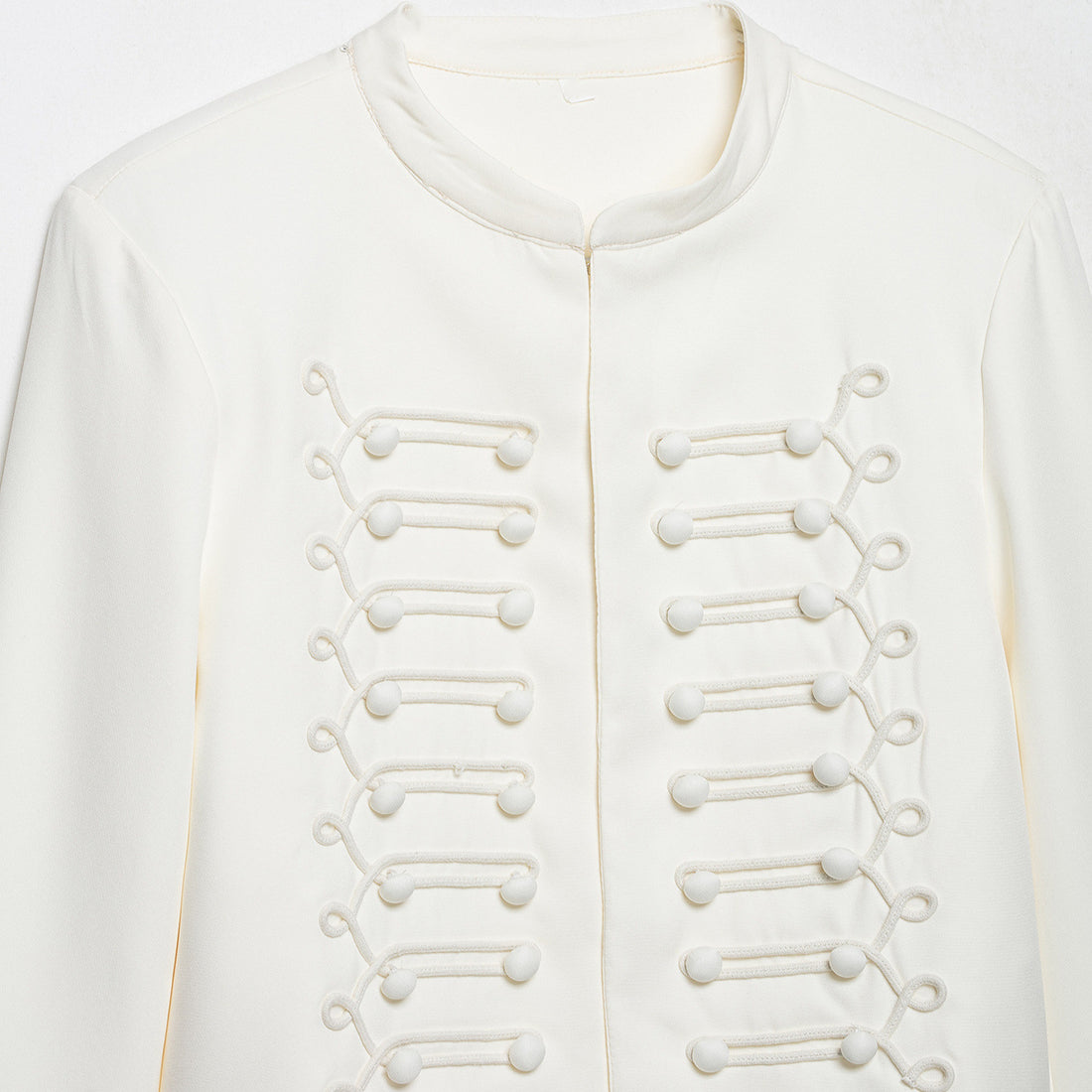 Damen Korddetail-Bolerojacke mit Stehkragen und Paraderiegel-Optik Echo Archiv