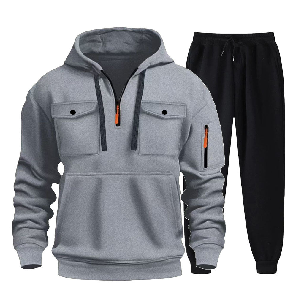 Herren multifunktionale Hoodie und Jogginghose Set Echoarchiv