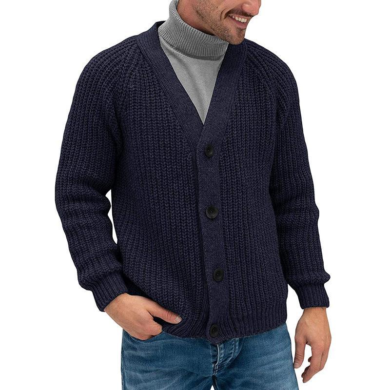 Herren Grobstrickjacke mit Knopfleiste Echoarchiv