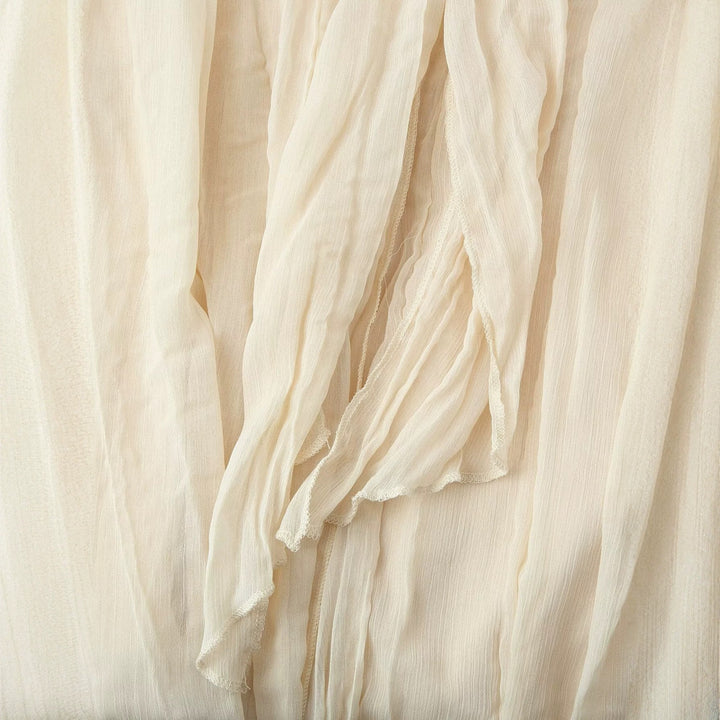 Damen Plissierte Chiffon‑Bluse mit Schleifenkragen und geraffter Saumlinie Echo Archiv