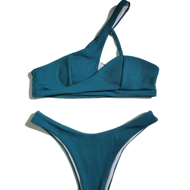 Damen Einseitiger Bikini mit modischem Schnitt und eleganten Details Echo Archiv
