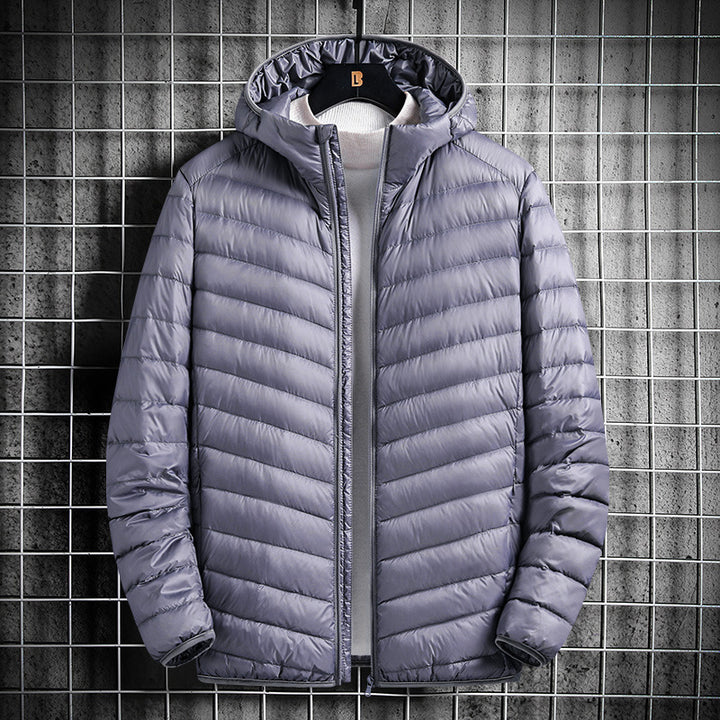 Herren nan ultraleichte Steppjacke mit Kapuze, winddichter Außenhülle und packbarem Thermofutter Echo Archiv