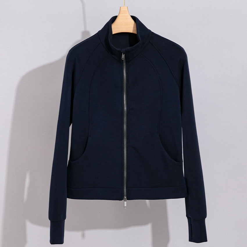Damen Performance-Trainingsjacke mit Stehkragen und Daumenloch Echoarchiv