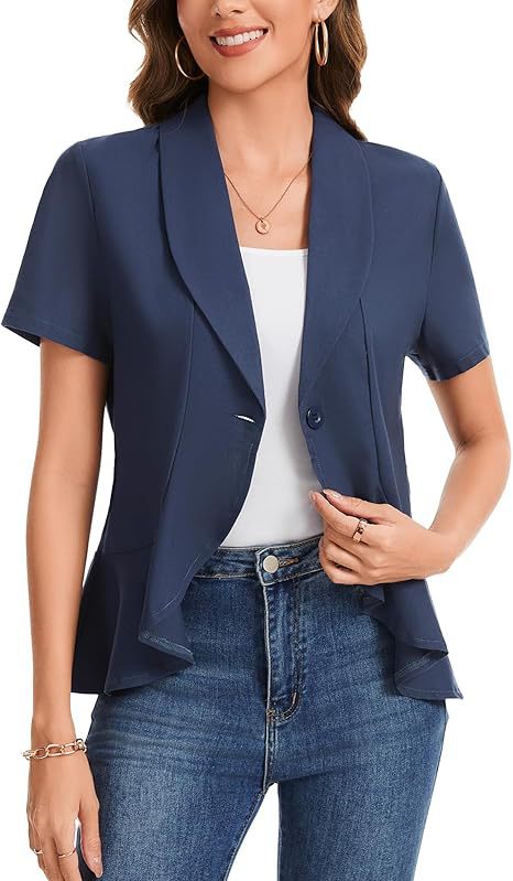 Damen schicke Blazerjacke mit asymmetrischem Schnitt Echo Archiv