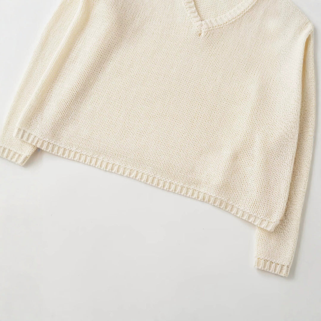 Damen Oversize V-Ausschnitt Grobstrickpullover Echo Archiv