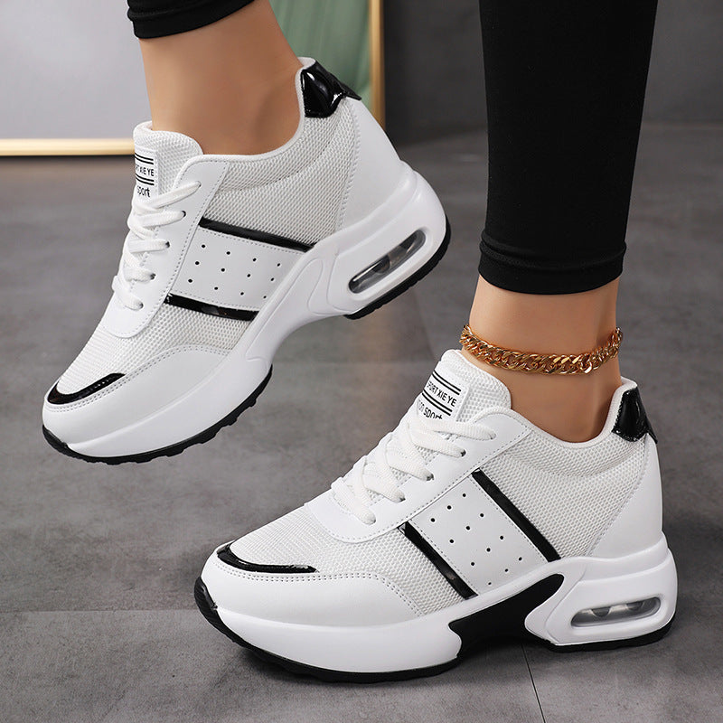 Damen nan sportlicher Plateausneaker mit Luftkissen-Zwischensohle und metallic-Applikationen Echo Archiv