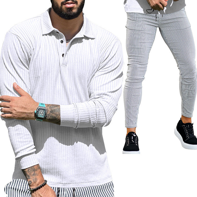 Herren Langarmshirt mit strukturiertem Design und sportlichem Schnitt Echoarchiv