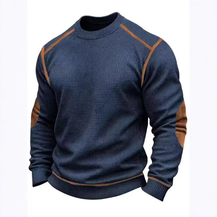 Herren Modischer Langarmpullover mit strukturiertem Design Echoarchiv