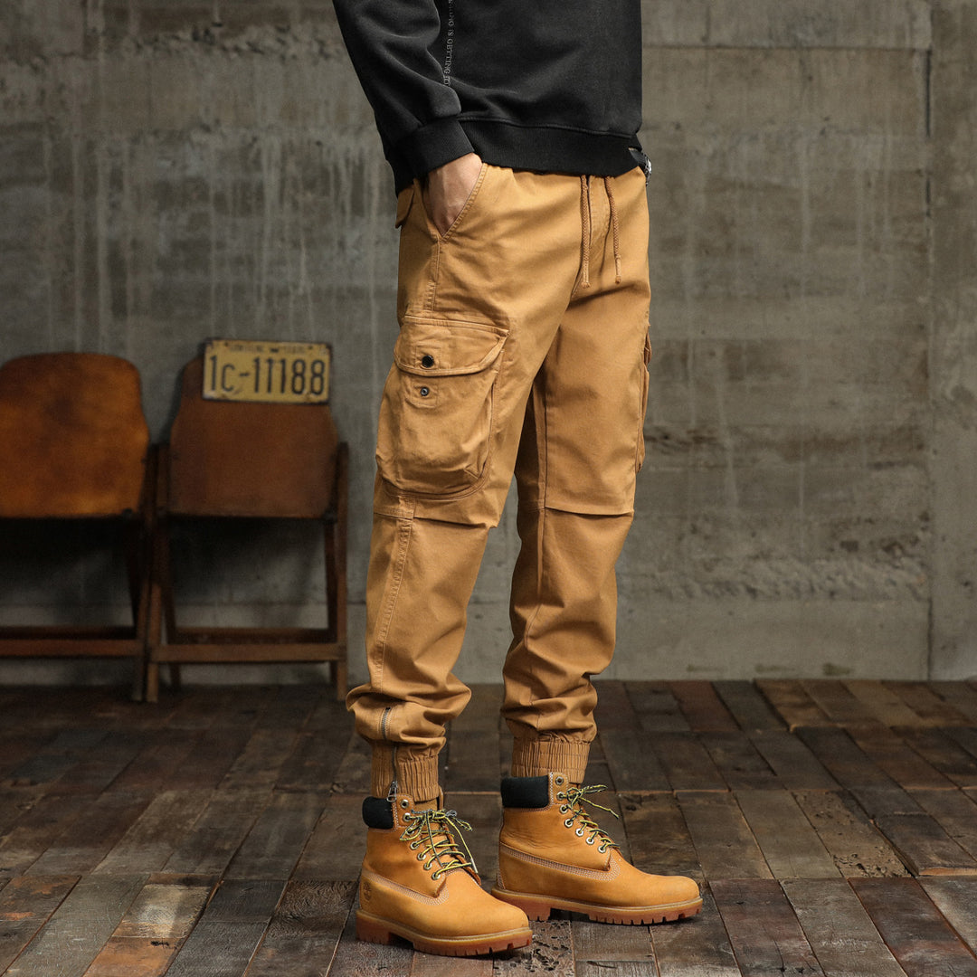 Herren Cargo-Hose mit elastischem Bund und multifunktionalen Taschen Echoarchiv