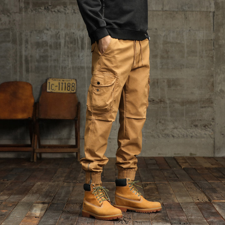 Herren Cargo-Hose mit elastischem Bund und multifunktionalen Taschen Echoarchiv