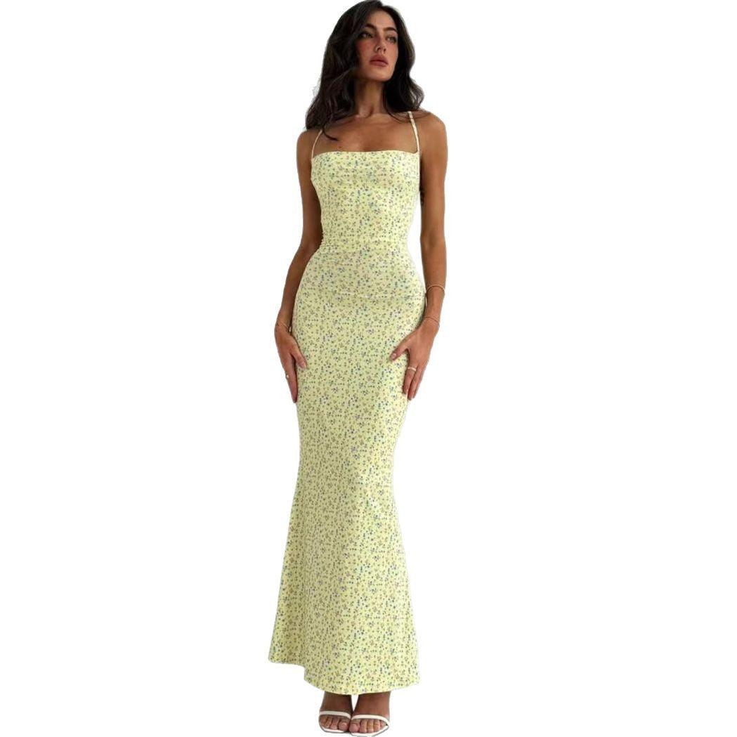 Damen Elegantes Maxikleid mit floralem Muster und schmalem Schnitt Echo Archiv