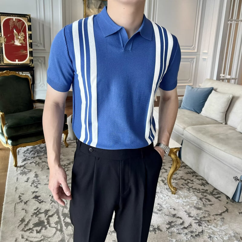 Stylische Herren-Polohemd mit Streifen Echo Archive