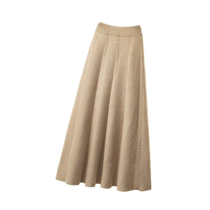 Damen Plissierter Midirock mit strukturiertem Zopfmuster Echo Archiv