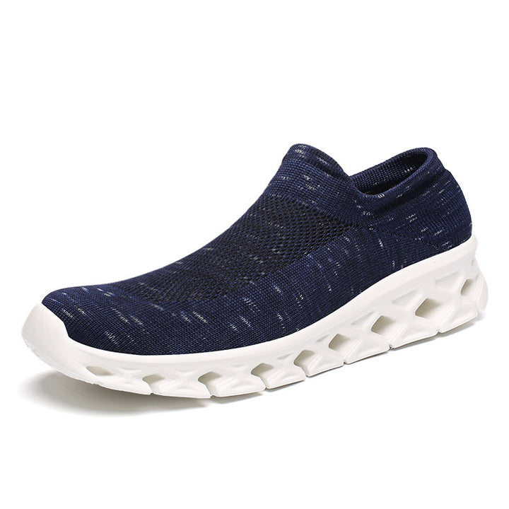 Unisex Leichter Slip-On Strick-Freizeitschuh mit wabenförmiger Hohlkammer-Sohle Echoarchiv