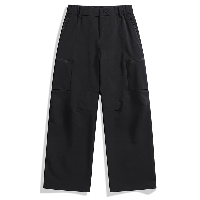 Herren Technische Utility-Cargo-Hose mit weitem Bein, elastischem Bund & Reißverschlusstaschen Echo Archiv