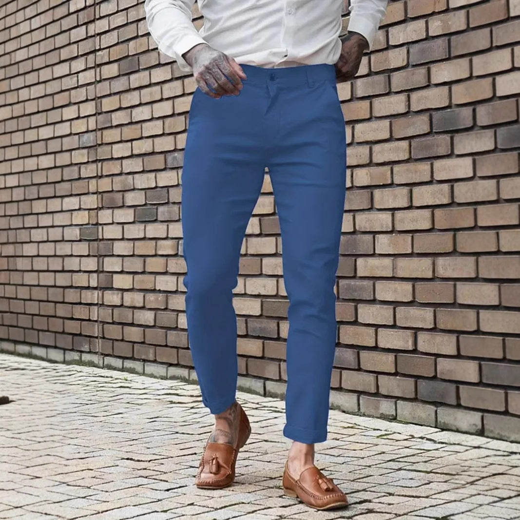 Herren Slim-Fit Chinohose mit elastischem Komfortbund und praktischen Taschen Echoarchiv