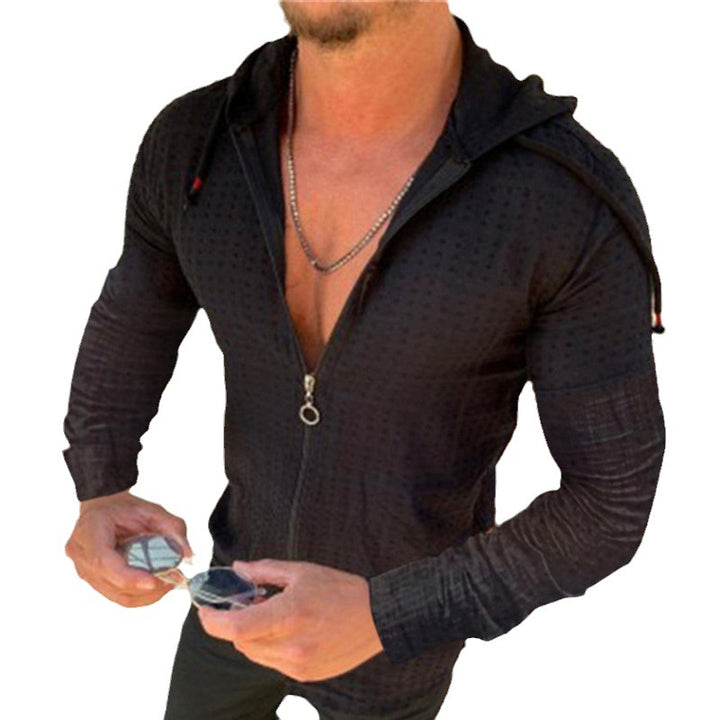 Herren Kapuzenoberteil mit innovativem Reißverschluss und stylischem Design Echoarchiv